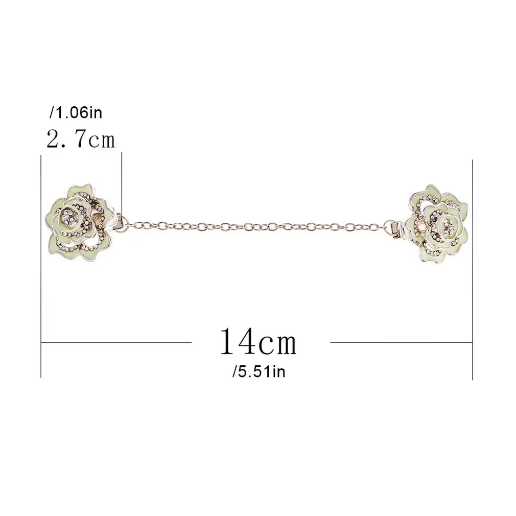 Изысканный процесс прочный и женский цветок цепи свитер кардиган адаптер для