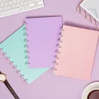 Съемный блокнот формата А4, А5, с отрывными листами, для студентов, с цветными отверстиями в виде грибов, с кольцом-диском, дневник, деловой блокнот