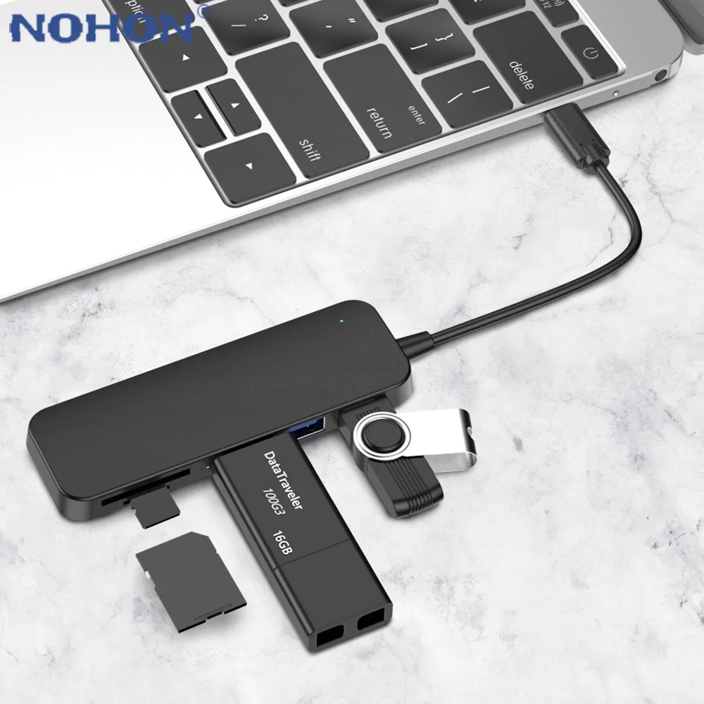 USB C концентратор типа для мульти 3 0 TF/SD кард ридер Micro Зарядка высокоскоростной