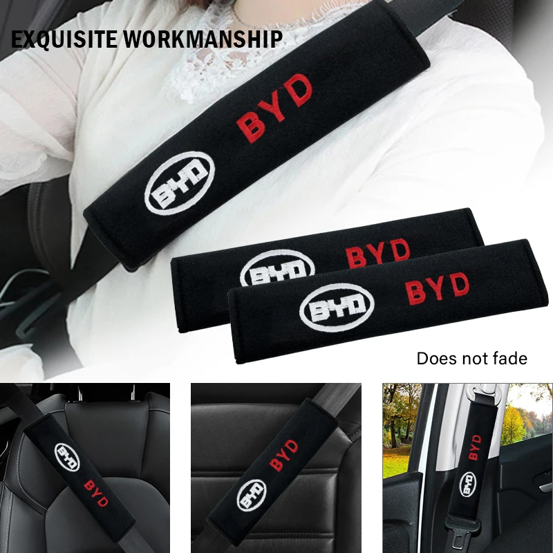 2 шт. защитный чехол для ремня безопасности автомобиля Стайлинг BYD F3 I3 F0 F6 S6 S8 E5 E6 G3