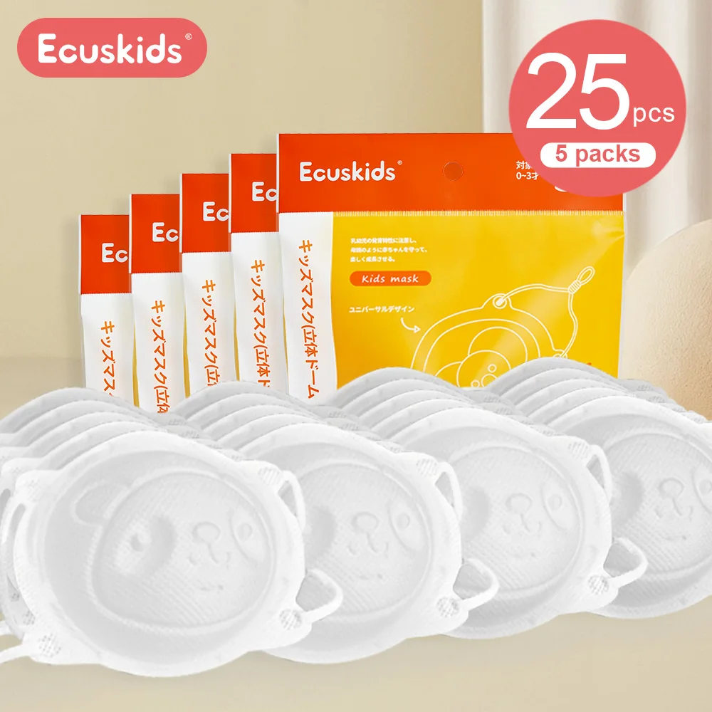 

Japan Imported Mask Ecuskids Children's Mask Three-Layer Baby Special Disposable Mask for 0-3 Years Old ascarillas niños