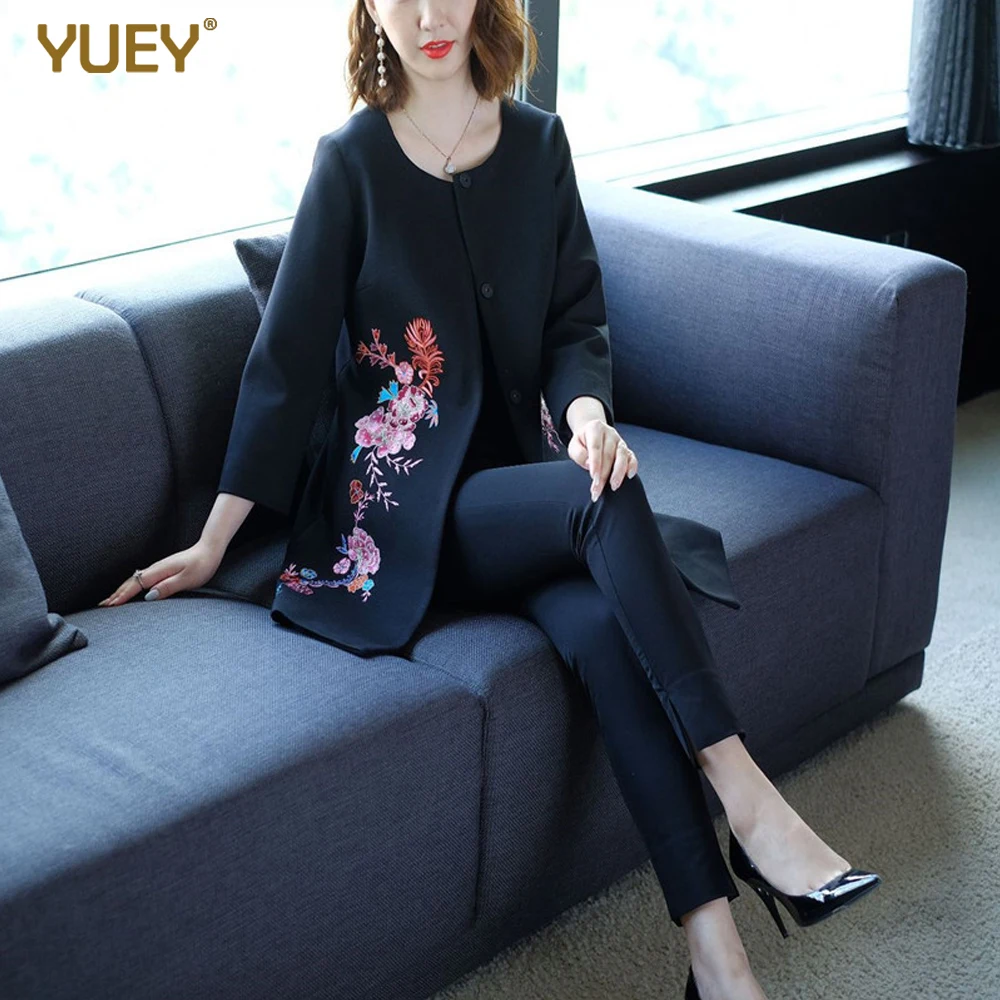 Китайский национальный женский жаккардовый кардиган с вышивкой для женщин