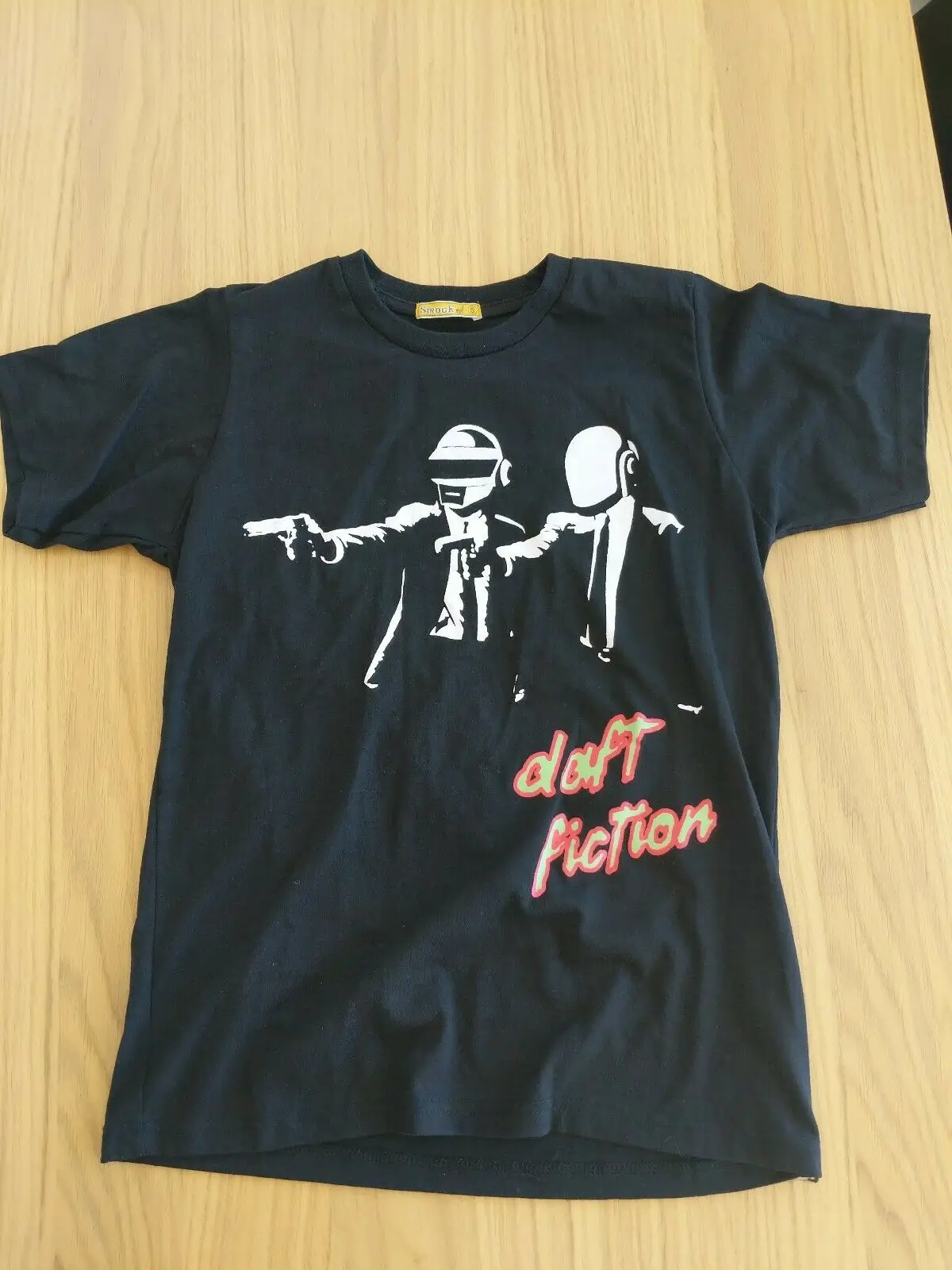 Чёрная Мужская футболка криминальной фантастики Daft панк пародия мужская с