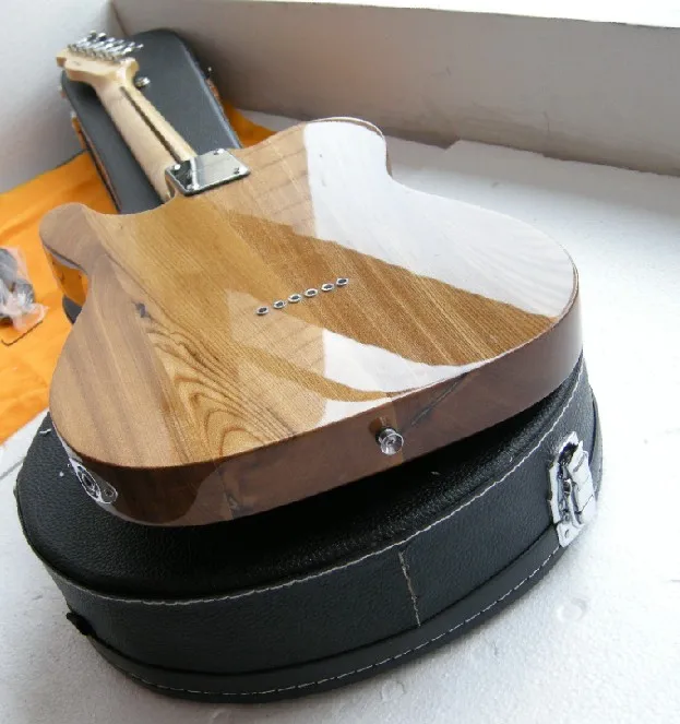 china gitarre factory custom neue elm feste körper natürliche farbe tl elektrische gitarre mit die gitarre hard fall 7yue2 free global shipp