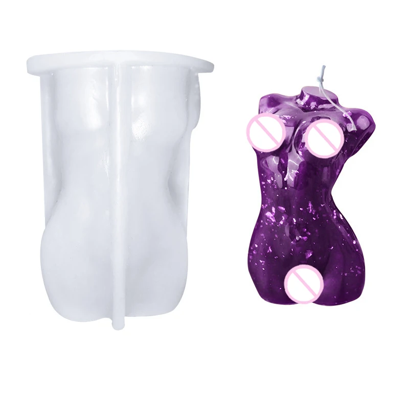 

105MM Body Candle Mold Silicone Wax 3D Mould Male and Female Design Art Fragrance Candle Making Soap Chocolate Cake Decorating