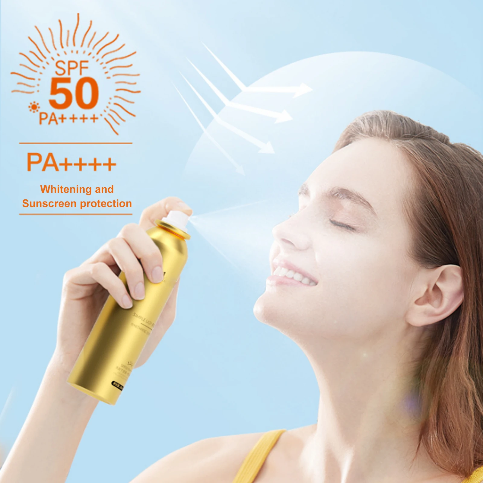 

100ml UV Sunscreen Mist Outdoor Sunscreen Spray Waterproof SPF 50 PA ++++ Sun Protection For Beach Sport Sunscreen Spray