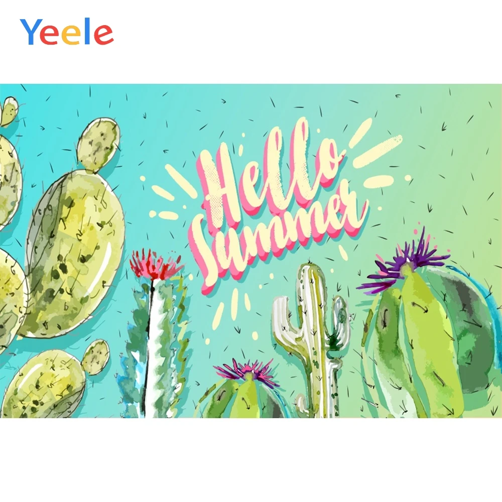 Летние карнавальные Вечерние Декорации Yeele с кактусами для фотосъемки