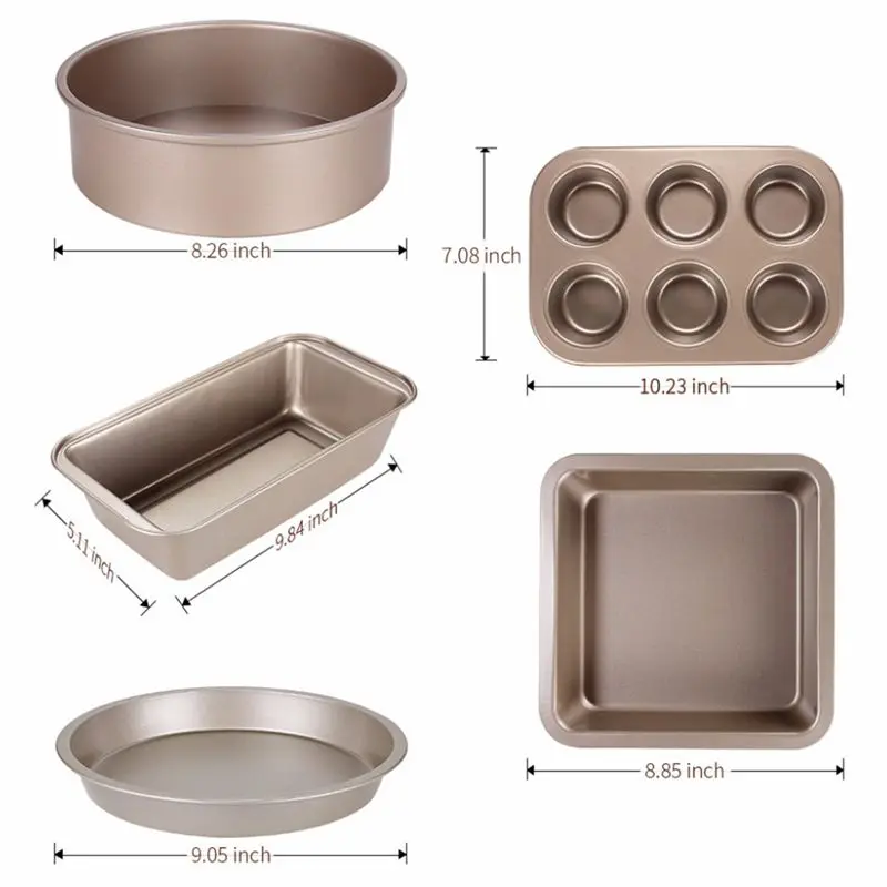 Горячая новинка антипригарные формы для выпечки набор из 5 штук углеродистой