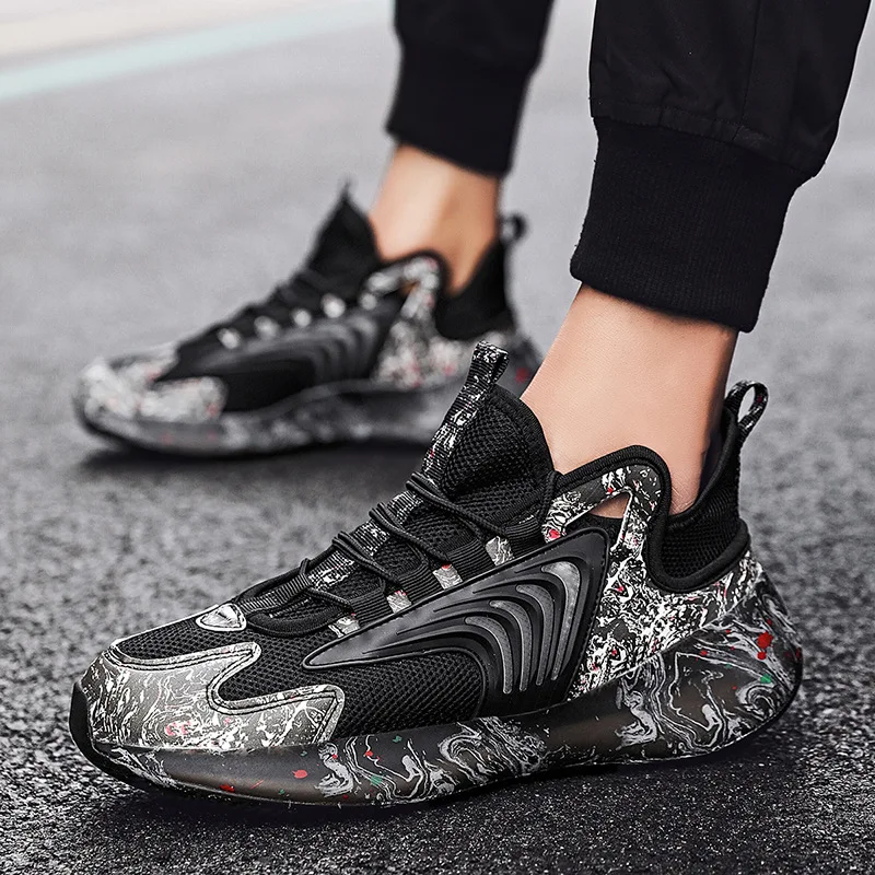 NIDENGBAO Men's Sneakers Trendy Sports Shoes Casual Running Shoes Breathable Lightweight Vintage Footwear Size 39-46