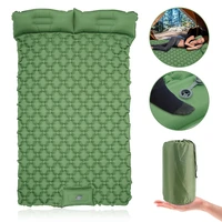 outdoor sleeping pad camping inflatable mattress with pillows travel mat folding bed ultralight air cushion hiking trekking