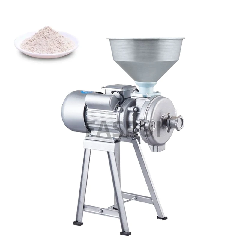 Электрическая кормовая мельница 220 В для сухих и влажных кормов зерна животных