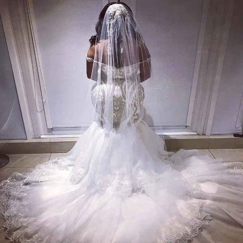 Африканские свадебные платья Русалочки для невесты 2020 прозрачные кружевные с