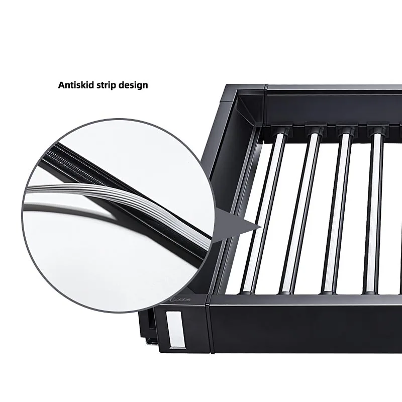 Вешалка для брюк черная телескопическая вешалка одежды двухрядная шкафа Толстая