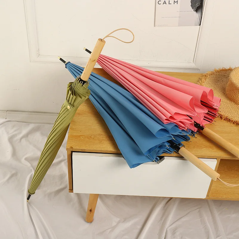 

Japanese Umbrella Waterproof Wooden Handle Fashion High Quality Folding Unisex Ombrelli Four Seasons Universal Equipo De Lluvia