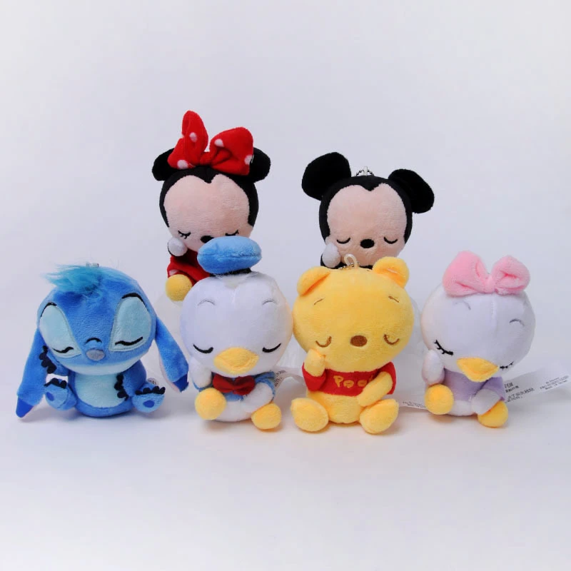 

Disney Winnie The Pooh Mickey Mouse Minnie Soft Stuffed Animals Plush Doll Toy Keychain Lilo And Stitch Piglet Toy Kid Girl Gift