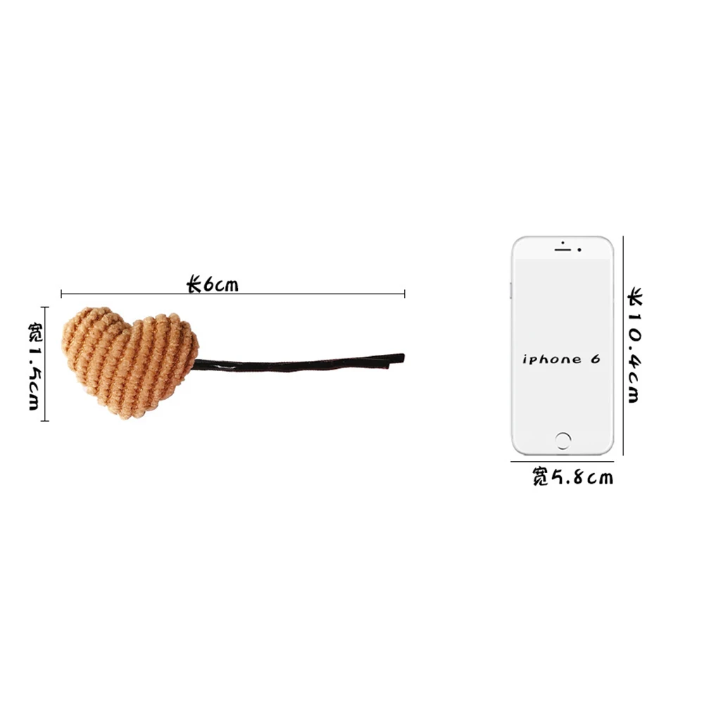 3 шт. Ретро маленькая милая Вельветовая шпилька любовь с пятиконечной звездой