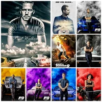 diy fast and furious movie diamond painting poster cross stitch art paul walker full drills embroidery handicraft decor for room