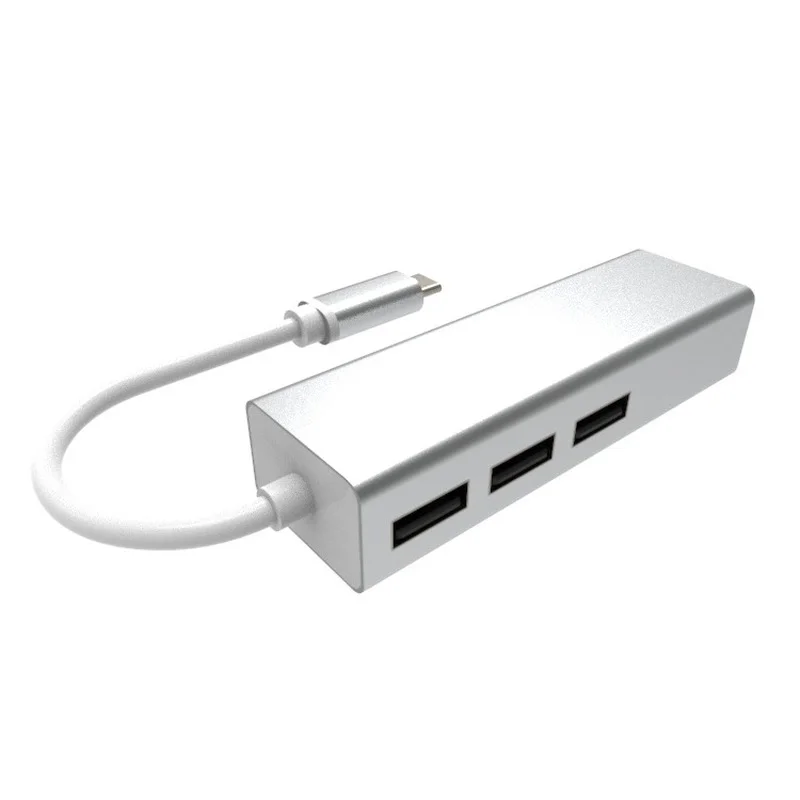 

USB Type C USB-C To Ethernet Gigabite Network Adapter USB-C To USB 3.0 HubX3 (Realtek Chipset)