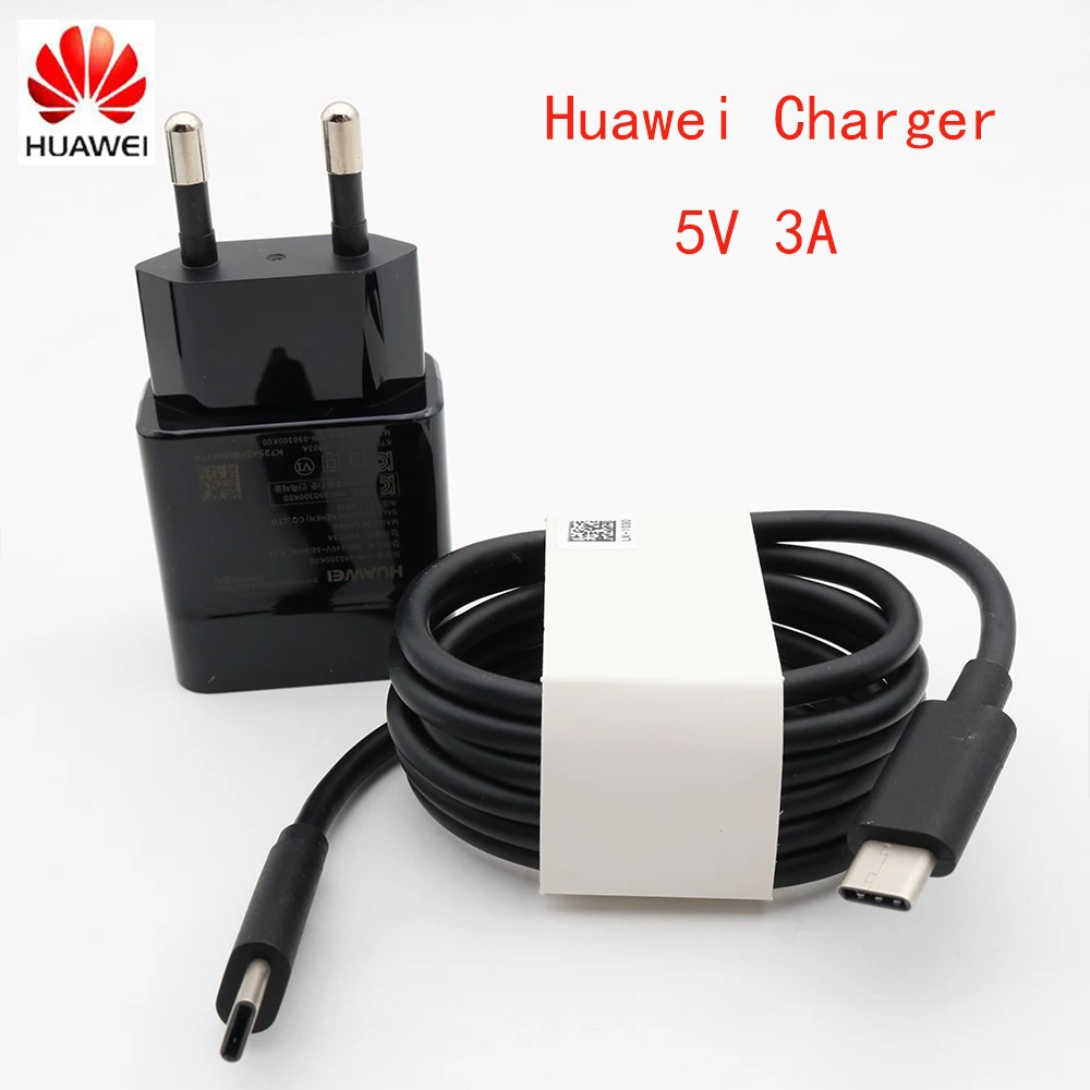 Оригинальное быстрое зарядное устройство HUAWEI 15 Вт адаптер 5 В 3 А и кабель с двумя