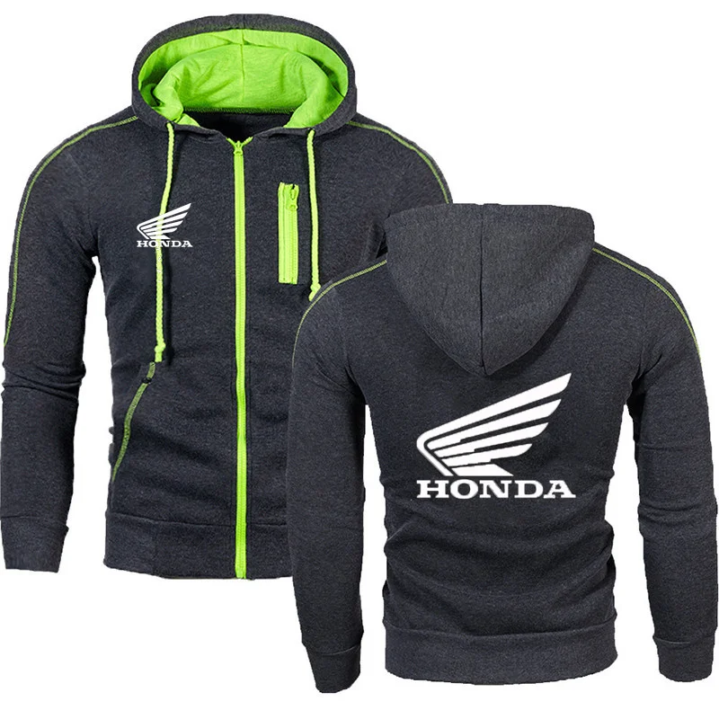 

2021 Spring And Autumn New Men's Hoodie Honda Classic Fashion Printed Coat Men's Casual Jacket Sports Zipper Casual Fashion Top
