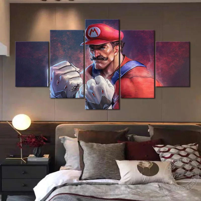 

Плакат с изображением видеоигр, мускулистых телосложений, Супер Марио, картины на стену, в скандинавском стиле, Картина на холсте, домашний ...