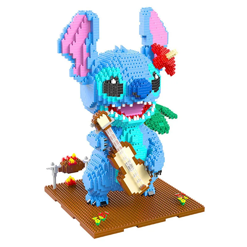 

Экшн-фигурки ститча Disney, милые строительные блоки, Мультяшные животные, стиль чтения, практические навыки, подарок для игры в мозг