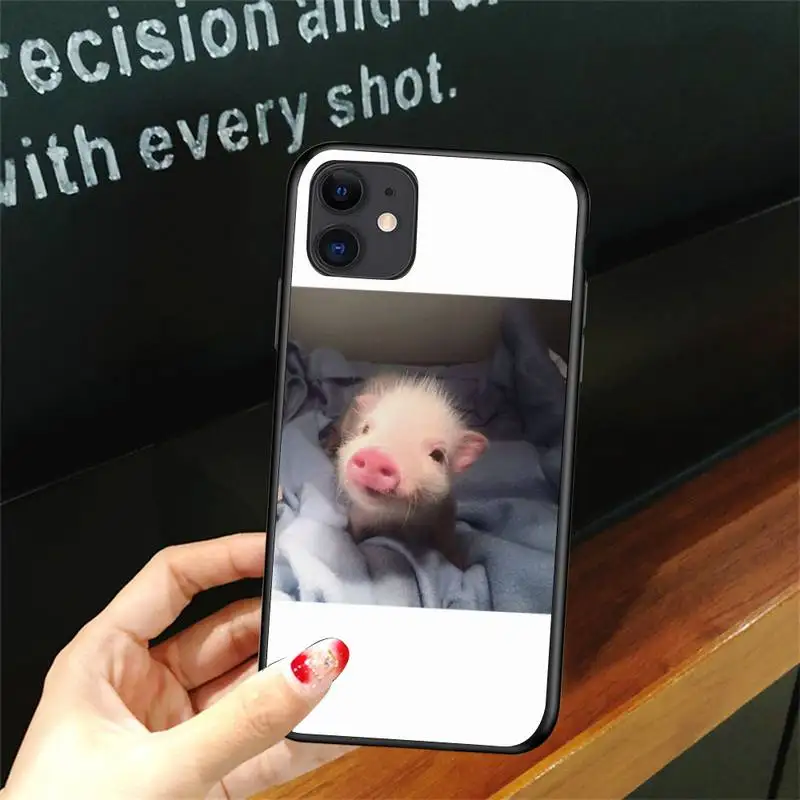 

Cute Pet Pig Simple Phone Case For Iphone 5 5S SE 6 6s 7 8 plus X Xr XS 11 12 Mini Pro Max Cover Fundas Coque