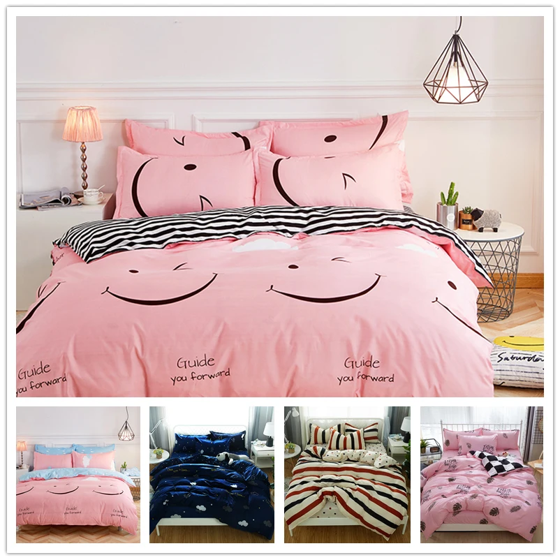 Милый розовый комплект постельного белья Комплект для девочек 2/3 шт. с наволочкой