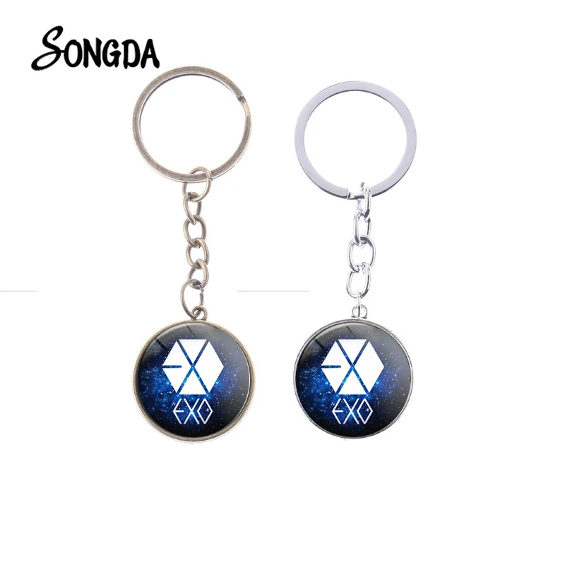 Модный логотип EXO Kpop брелок в стиле хип хоп Стиль Корейском пение команда
