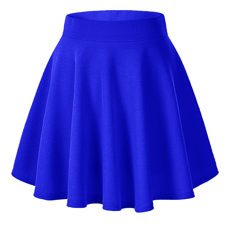 

Summer Skirt for Women Solid Color Style Femme Fluffy Pleated Skirt Anti-Light High Waist Womens Skirts