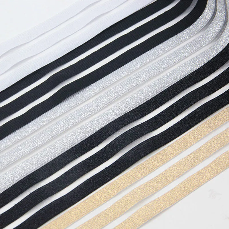 Эластичная лента для шитья ширина 40 мм 50 черно-белая кружевная эластичная на