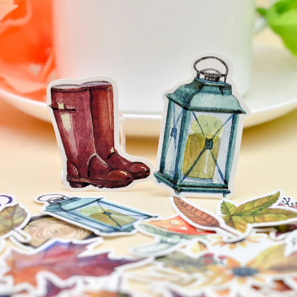 

49pcs Watercolor beauty Autumn leaf Sticker /leaves decoration Notebook Planner book /DIY stationery stickers scrapbooking