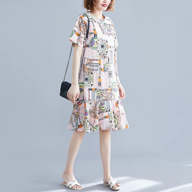 Новинка 2019 года Брендовое летнее платье для беременных с принтом из мультфильма