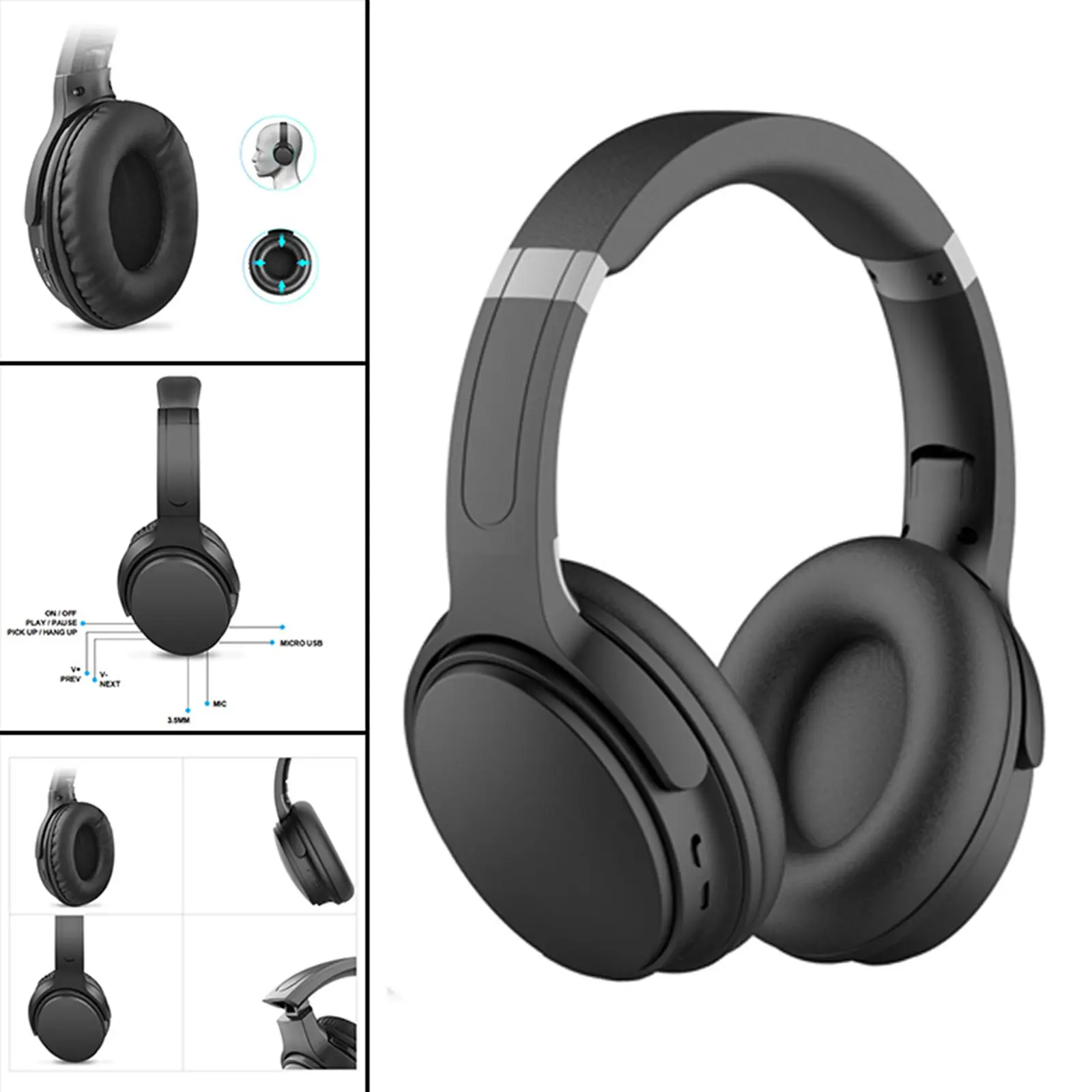 

Складные Bluetooth-наушники с активным шумоподавлением (ANC)