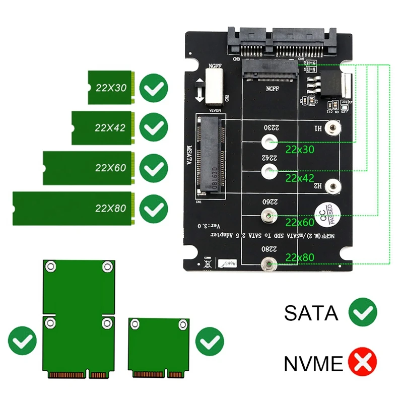 2 порта M.2 NGFF ключ B & MSATA SSD к USB 0 адаптер преобразователь считыватель карт|Платы