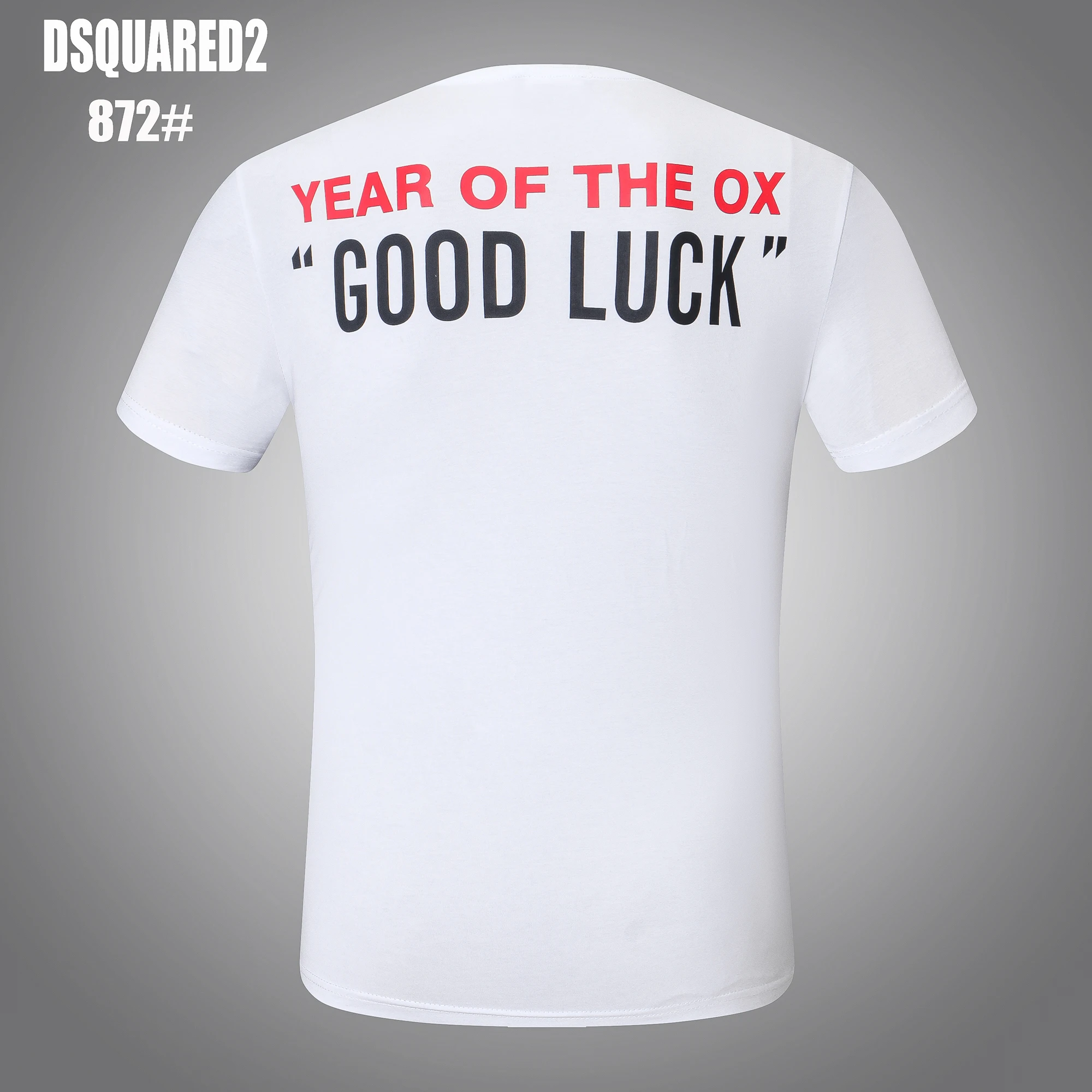 

DSQUARED2 Men's Women's Printed LettersRound Neck Short Sleeve Street Hip Hop Pure CottonD2 Authentic Tee DSQ2 T-shirt 872