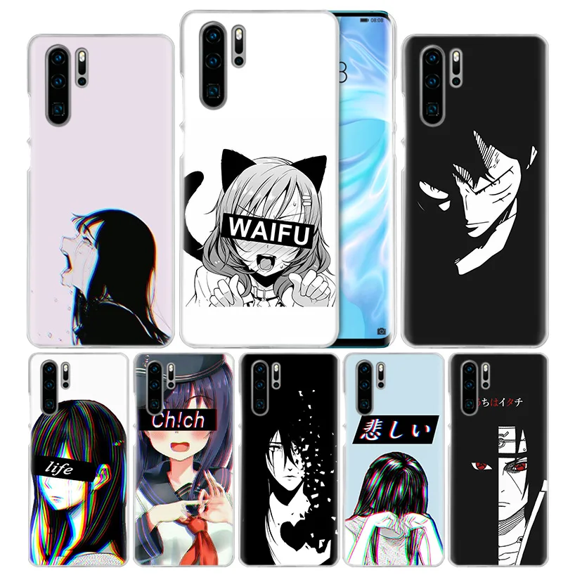 Чехол LEWD Sad японского аниме для huawei mate 30 20 10 P20 P30 Lite Pro P Smart Y9 Prime Honor 8A 8X 10i PC, чехлы для телефонов