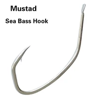 mustad fishing hooks sea bass hook ocean crooked mouth eye jig hook with live shrimp hook live hooks catfish crank hook pesca