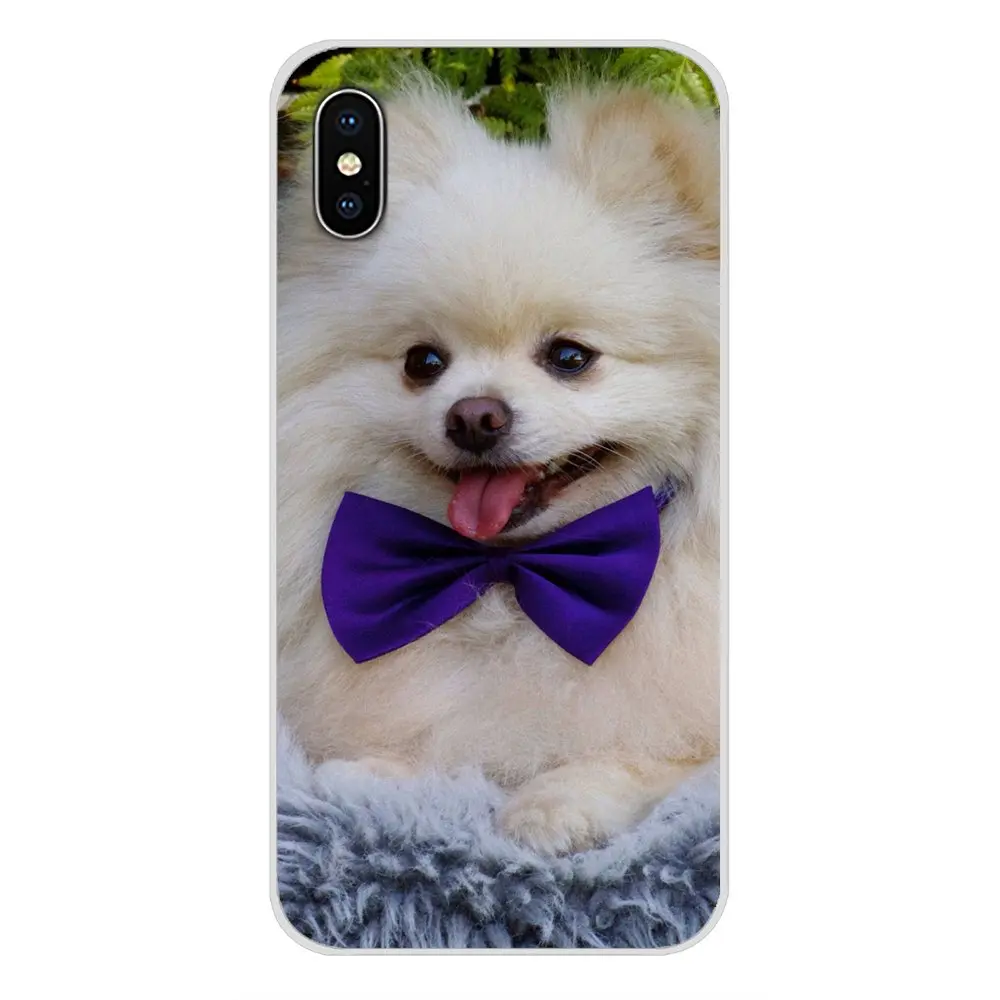 Своего померанского шпица собаки для Apple iPhone X XR XS MAX 4 4S 5 5S 5C SE 6 6S 7 8 Plus ipod Аксессуары