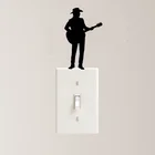 Кантри гитарная надпись виниловая наклейка музыкальный инструмент светильник ключатель света ковбой окно автомобиля ноутбук Декор