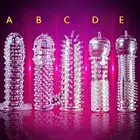 Многоразовый презерватив OLO, увеличивающий мужской презерватив, массажер для задержки клитора, прозрачные презервативы, секс-игрушки для взрослых