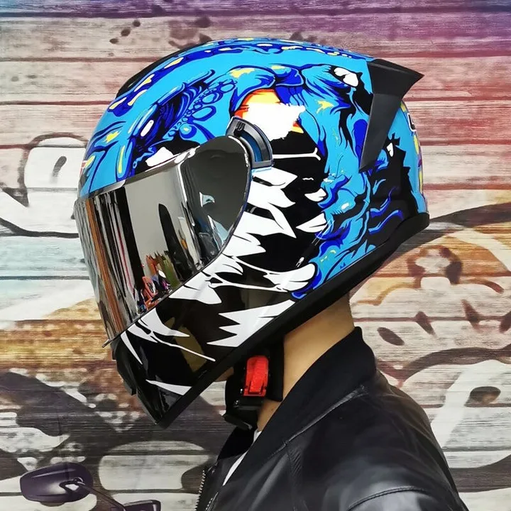 Мотоциклетный шлем capacete cascos Полнолицевые гоночные шлемы с двойным козырьком