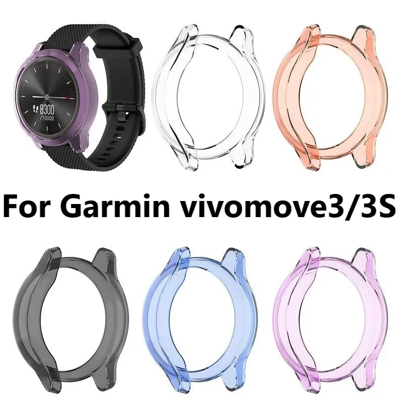 

protective watch case for Garmin vivomove 3 watch high quality Transparent TPU watch case cover shell for Garmin move 3S