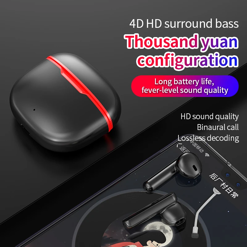 

Bluetooth 5.0 Earphone Wireless Headphones In-ear Earphones With Microphone Noise Cancelling Earbuds Sport Waterproof For Newest