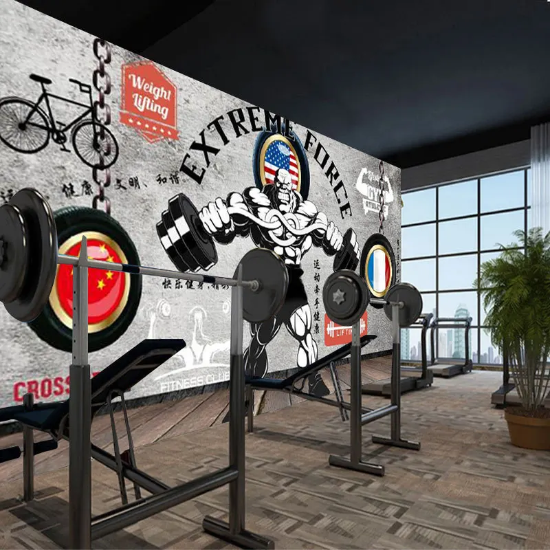 Индивидуальные 3D обои Индия фитнес-студия настенная ткань тайский
