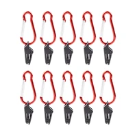 10pcs awning tarp fixed hook plastic windproof clamp set survival grommet tent clips buckle outdoor camping tent accessories