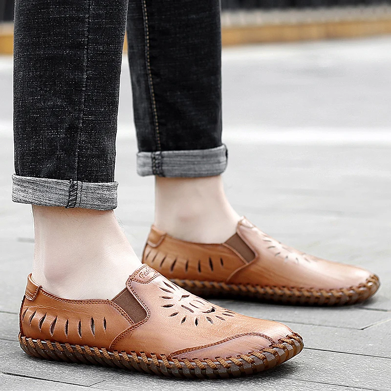 

Man Sandals 2019 Summer Shoes Men Sandals Sandalias Deportivas For Man Summer Leather Big Size Sandalen Herren Romanas Heren
