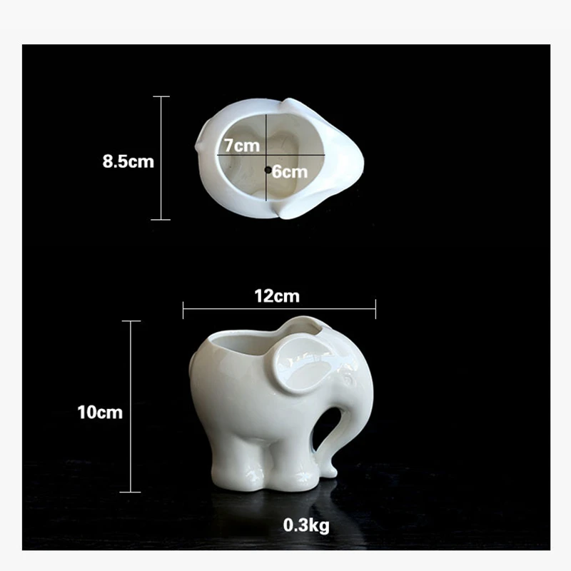 1 шт. миниатюрный керамический горшок в виде слона для суккулентов | Дом и сад