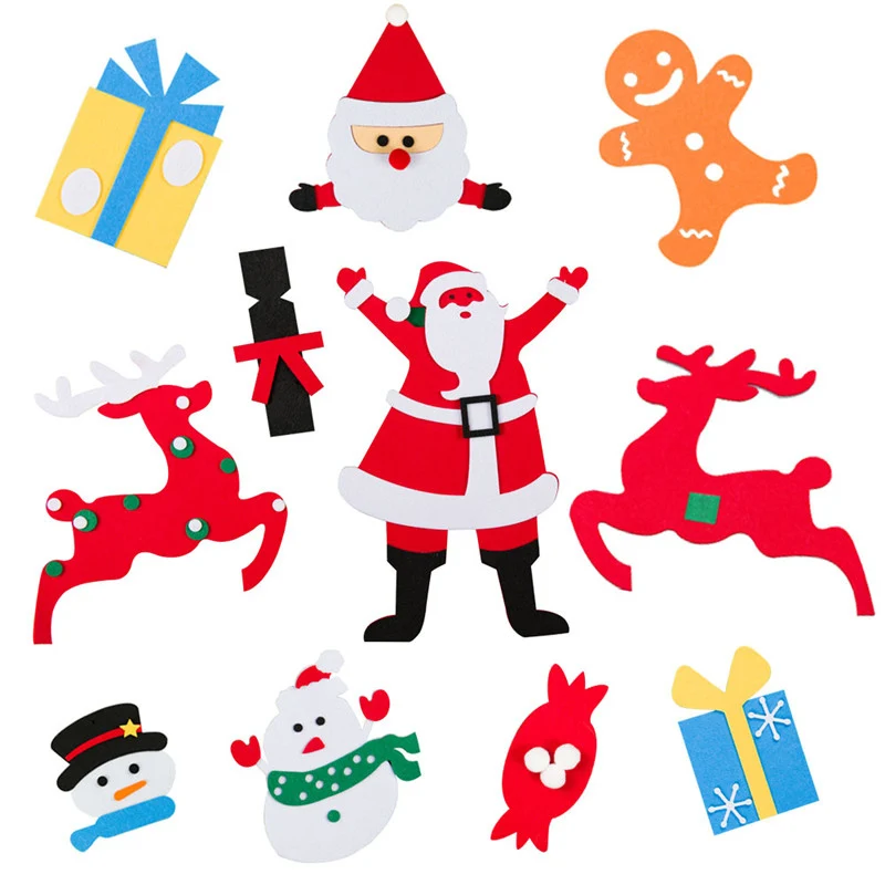 DIY войлочные Рождественские елки новогодние подарки Детские игрушки