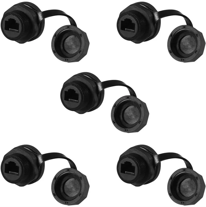 Защитная промышленная панель CAT 6 RJ45 двойная передача через соединитель с